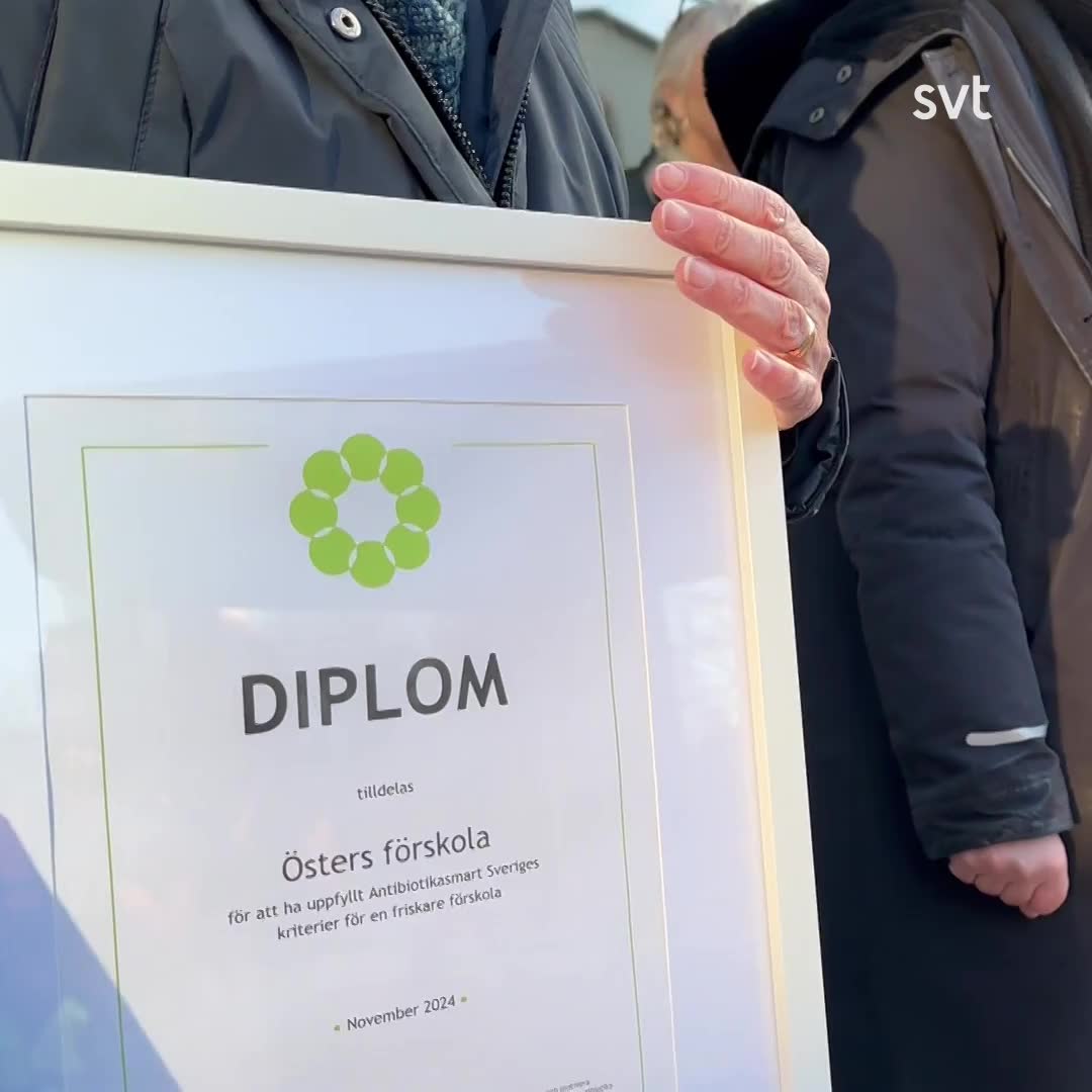 Här får förskolan diplom för sin kamp mot resistenta bakterier
